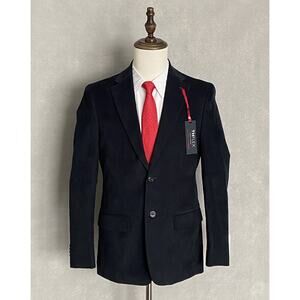 Tommy Hilfiger Men's 36R THFlex Sport Coat Blue Corduroy Cotton Stretch NEW